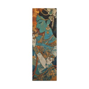 Indian Pop Art, South Asian Wall Art, Vedic art, Desi Canvas, Indian Women Art, Canvas Wall Art image 4