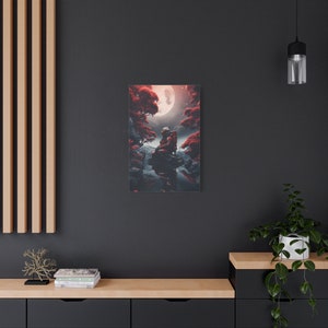 Astronaut Canvas Art, Astronaut Looking at Moon, Tranquil Art, Astronaut in Japan Art