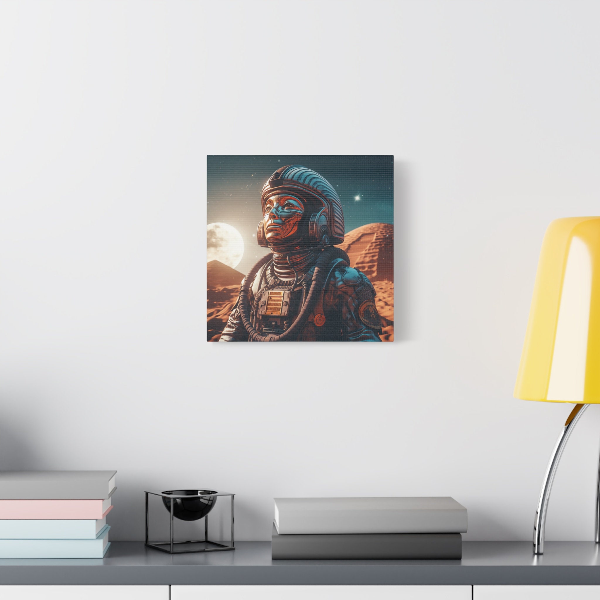 Ancient Egyptian Astronaut, Canvas Wall Art, Trippy Astronaut - Etsy