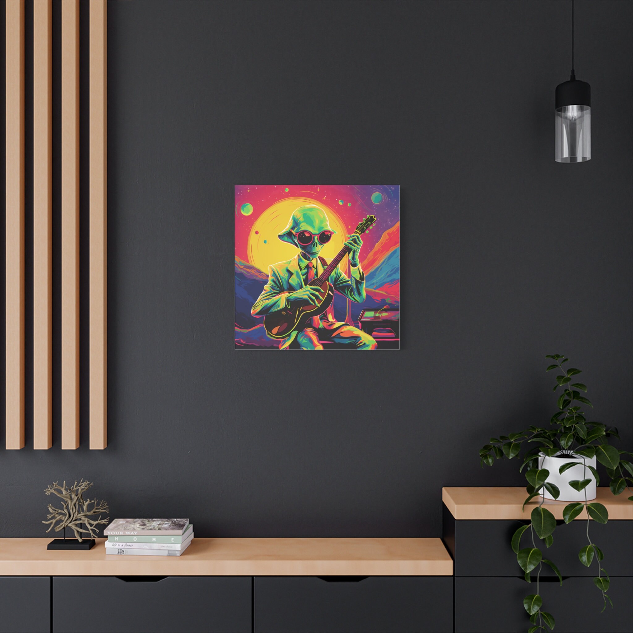 Alien Artwork, Alien Canvas Print, Alien Music Art, Extraterrestrial ...