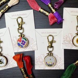 Mini Embroidery Keychain