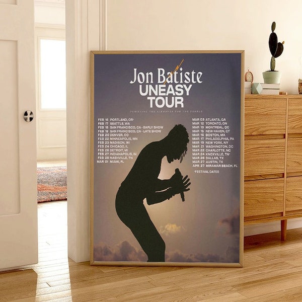 Jon Batiste The Uneasy Tour 2024 Home Decor Poster