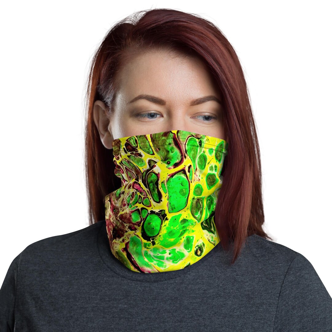 Trippy Vibrant Rave Neck Gaiter - Etsy