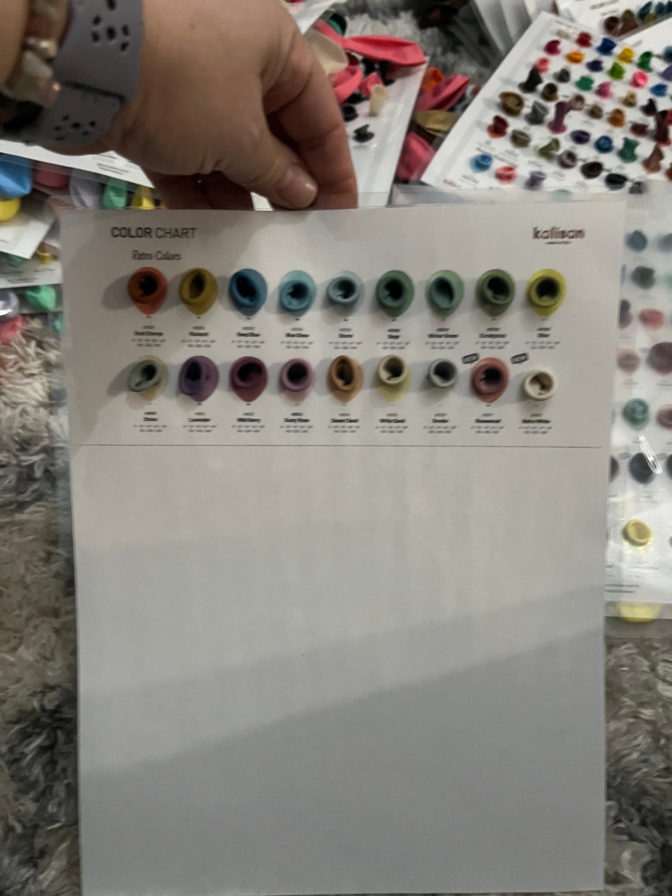 Kalisan Color Chart W/balloons Etsy