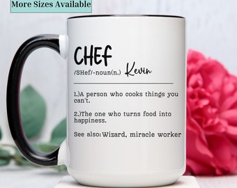 Chef mug, custom chef name mug, personalized  cup,chef gifts,gift for chef,chef coffee cup,gift for her,gift for him, christmas gift