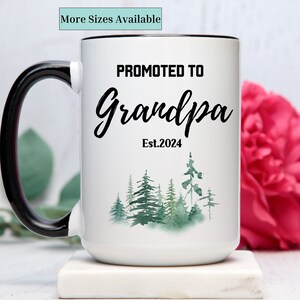 Personalize Promoted Dad to Grandpa Mug,custom New Grandpa,Grandparents Pregnancy Announcement, Pregnancy Announcement, Grandpa, Baby Reveal