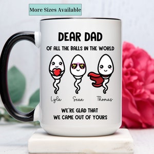 Personalized dad mug kid name,funny dad coffee cup,funny gift for dad,father gifts,father day gift, dad christmas gift,Dad Birthday Gifts