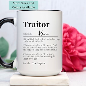Funny farewell coworker gift,coworker leaving job gift,Goodbye gift for leaving colleague,funny traitor gift mug,farewell coffee cup gift