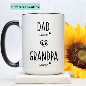 Personalize Promoted Dad to Grandpa Mug,custom New Grandpa,Grandparents Pregnancy Announcement, Pregnancy Announcement, Grandpa, Baby Reveal