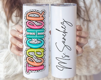 Personalized Teacher Tumbler, Custom name Teacher Gift, Cup for Back to School Gift for Teacher, Teacher appreciation gift,  Fast shipping