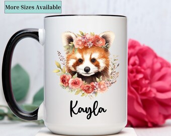 Raccoon Mug,Personalized Raccoon Mug,Custom Raccoon Gifts for Raccoon Lovers,Woodland Animal Coffee Cup,Cute Raccoon Themed Gift