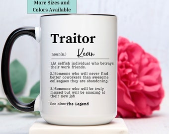 Funny farewell coworker gift,coworker leaving job gift,Goodbye gift for leaving colleague,funny traitor gift mug,farewell coffee cup gift
