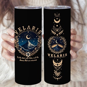 ACOTAR tumbler,Velaris City of Startlight Iced Coffee cup,kinny tumbler,book tumbler,book lover gift, gift for her