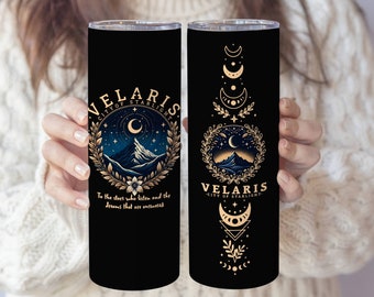 ACOTAR tumbler,Velaris City of Startlight Iced Coffee cup,kinny tumbler,book tumbler,book lover gift, gift for her