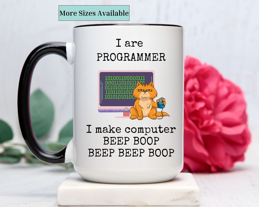 Funny Computer Programmer Mug,funny Cat Computer Coffee Cup,computer ...