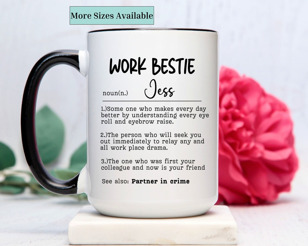 Personalized Work Bestie Mug,custom Work Bestie Cup,gift for Colleague ...