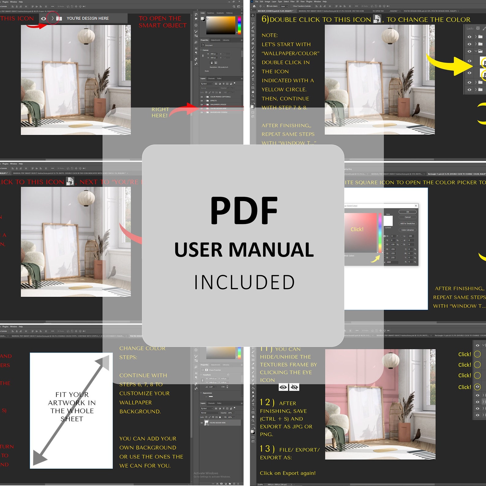 Frame Mockup Frame Wallpaper Mockup Frame on Wooden Floor Etsy
