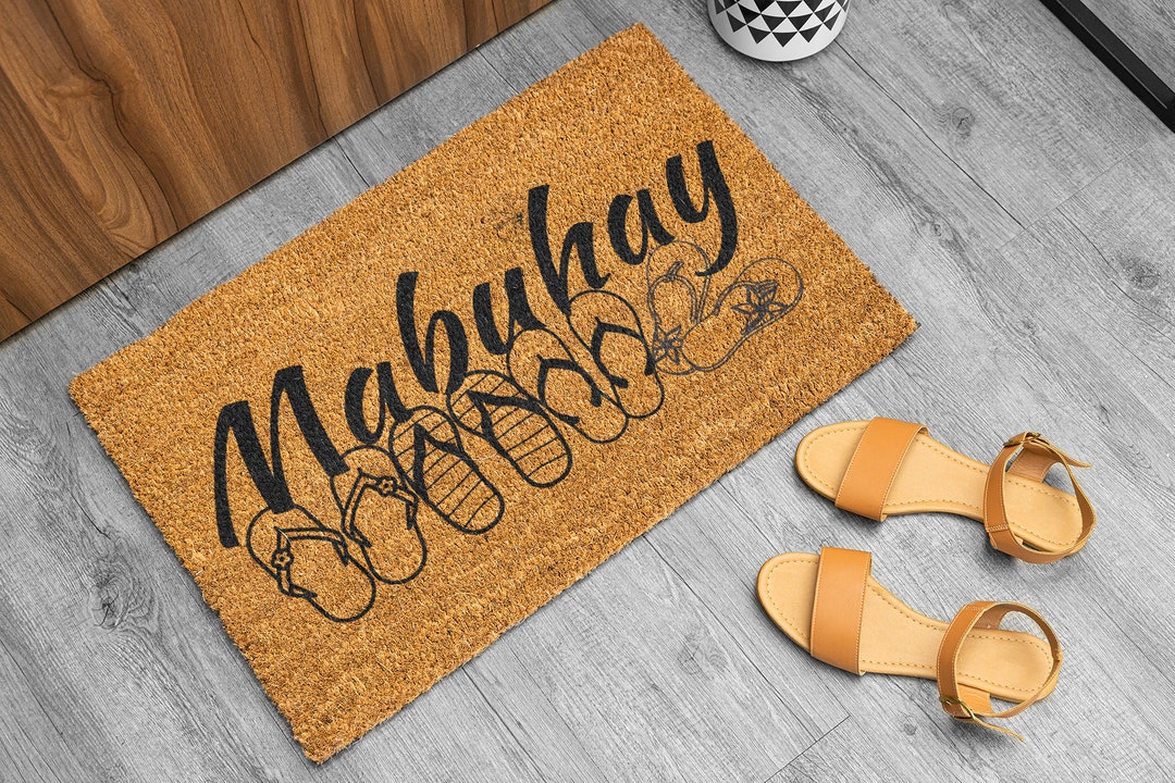 Mabuhay Doormat Filipino Flipflops Coir Doormat. Etsy