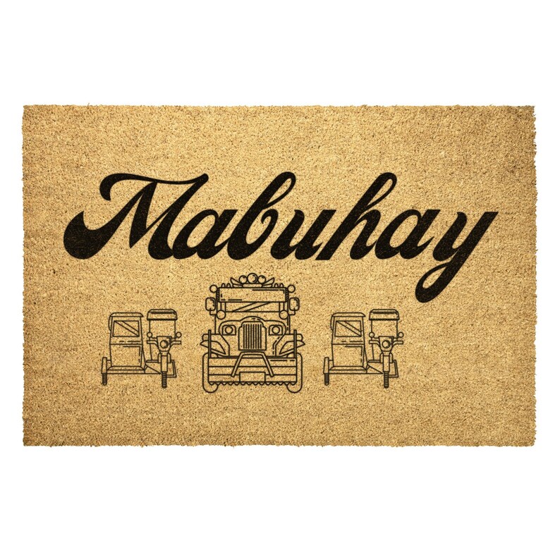 Mabuhay Doormat Philippines Jeepneys Coir Doormat. Etsy