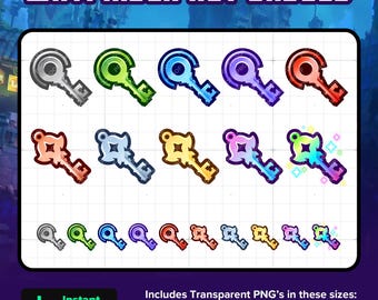 Insignias de clave de Wayfinder / Insignias de bits para Twitch / Puntos de canal / Ciencia ficción / Insignias de clave P2U / Insignias de fidelidad