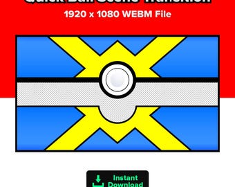 Transición rápida de aguijón de bola / Transición de escena animada de Twitch / Aguijón de Pokeball / Transición de escena de Pokeball