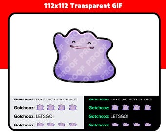 Pokémon Ditto bailando animado / Ditto bailando / Emotes de Twitch / Emotes de Discord / YouTube / Pokémon / Ditto