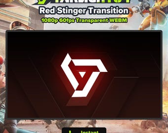 Transición de Stinger de Red Farlight 84 / Animación de cambio de escena de transmisión / Superposición de OBS / Transmisión de Kick Rumble de Twitch YouTube