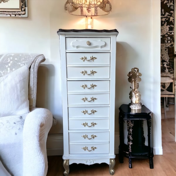 SOLD. French Provincial Tall boy Lingerie Dresser