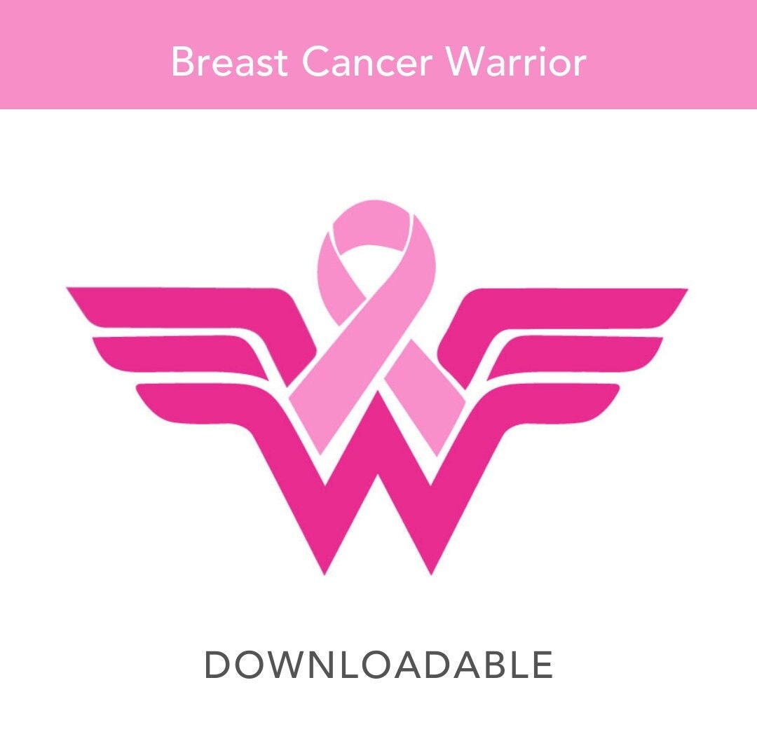 Wonder Woman Breast Cancer Ribbon SVG: Vector Download - Etsy