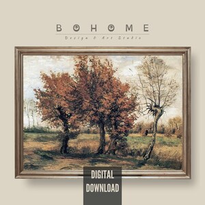 Van Gogh Autumn Landscape Painting: Vintage Fine Art Print (Digital Download)