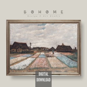 Van Gogh Bulb Fields Print: Vintage Landscape Painting (Digital Download)