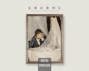 Berthe Morisot "The Cradle" Print: Vintage Impressionist Oil Painting (Digital Download)