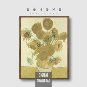 Van Gogh Sunflowers Print: Vintage Still Life Oil Painting (Digital Download)
