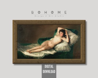 Goya Naked Maja Print, Spanish Fine Art (Digital Download)