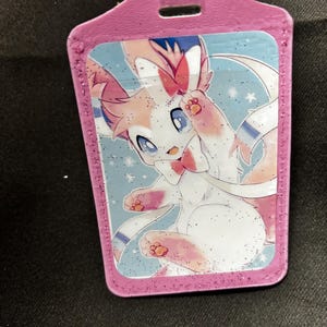 Sylveon Ausweishalter mit versenkbaren Clip Arbeit Schule Ausweisungsgeschenk