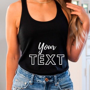 Custom Tank Top, Custom Logo TankTop, Your Design Racerback Tank Top, Custom Racerback TankTop, Custom workout tank, Next Level Tank Top