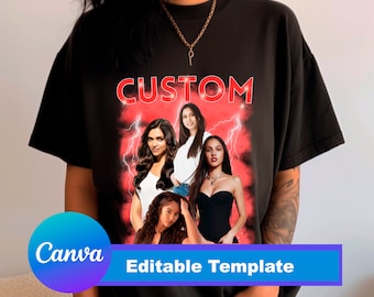 Custom Bootleg Canva Template: Drag & Drop Photo Design (Digital Download)