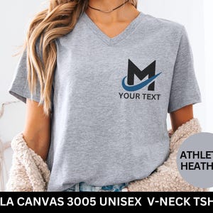 Custom Logo V-Neck Shirt: Brand Team Apparel