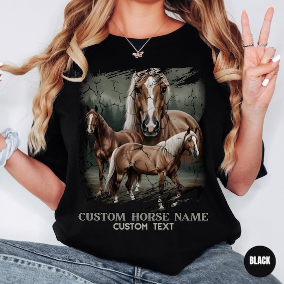 Coastal Cowgirl Comfort Colors Tee, Custom Boho Western Wild Mustang Shirt, Rodeo Graphic, Ranch Life Apparel, Horseback Riding Lover Gift