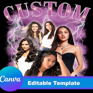 Custom Bootleg Design Canva Template: Vintage Rap Style (Digital Download)