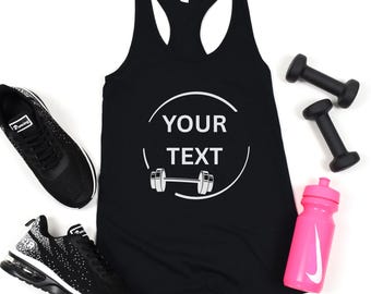 Custom Workout Tank Top: Personalized Logo Racerback for Trainers