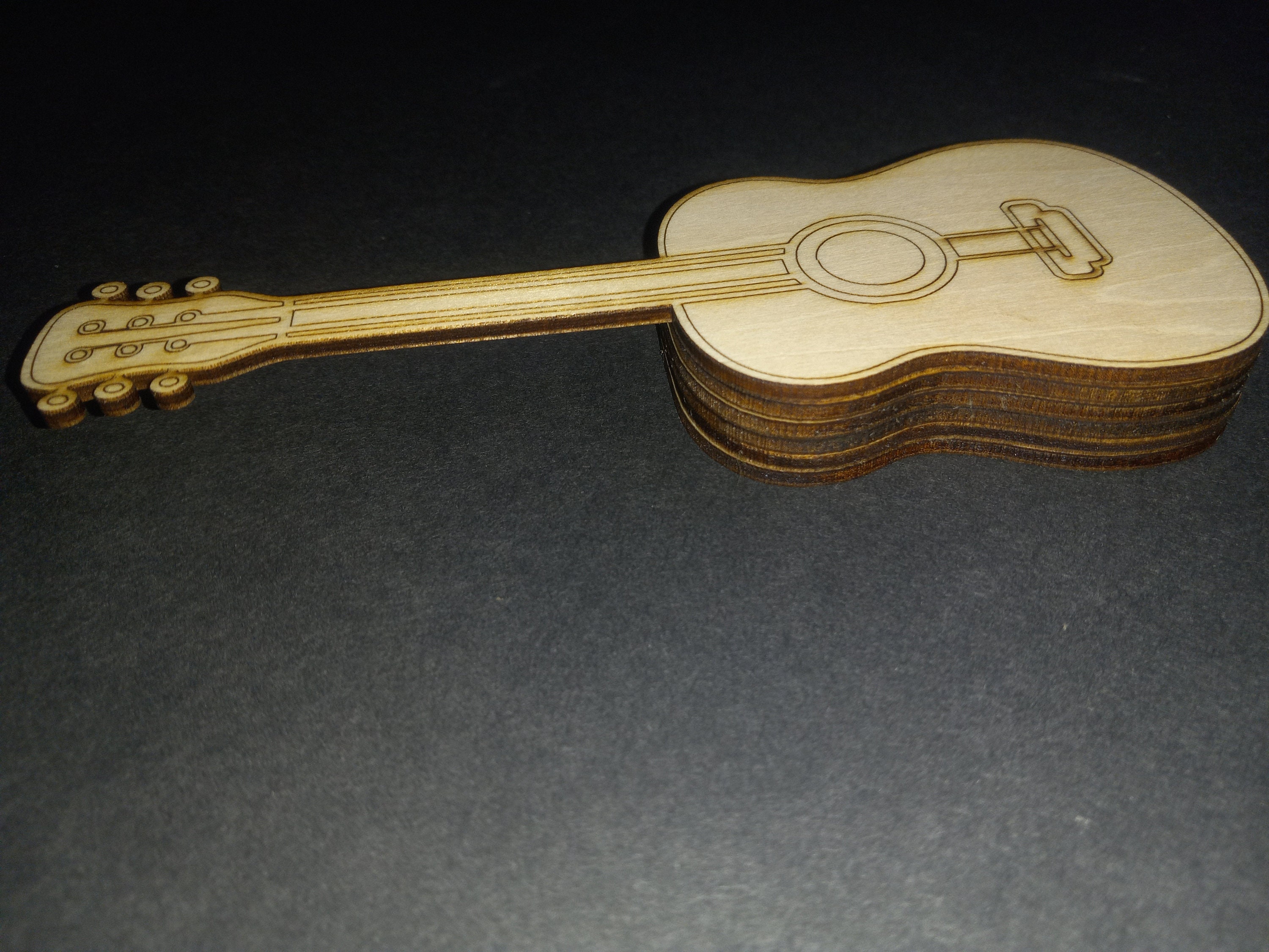 DXF File for Laser Cutting and Engraving Guitar Earrings With Etsy