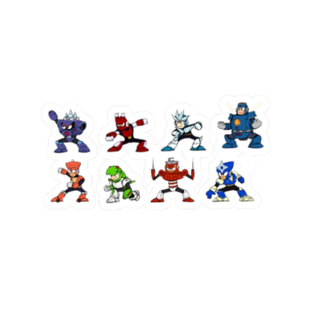 Mega Man 3 Villains Eight Pack Kiss-cut Stickers | Retro Video Game ...