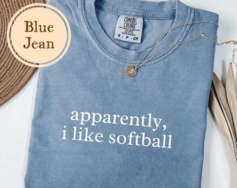 Softball Shirt, Comfort Colors® Gift For Softball Mom, Team Tshirt, Mama T Shirt, Fan, Game Day