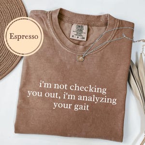 Physiotherapist Shirt, Comfort Colors® I'm Not Checking You Out, Physical Therapist Gift, Therapy Tshirt, PT Graduation T Shirt, Assistant