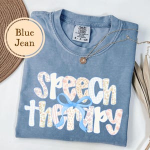 Speech Therapy Shirt, Comfort Colors® Gift For Therapist, SLP Tshirt, SLPA T Shirt, Language Pathologist, Special Education, Coquette Bow