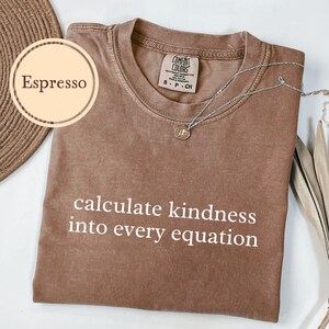 Math Teacher Shirt, Comfort Colors® Calculate Kindness Into Every Equation, Mathematics Gift, Appreciation Tshirt, Funny Teacher T Shirt