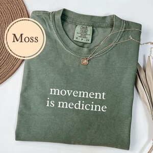 Physiotherapist Shirt, Comfort Colors® Movement Is Medicine, Physical Therapist Gift, Therapy Tshirt, PT Graduation T Shirt, Assistant image 5
