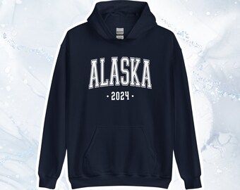 Alaska Trip Hooded Sweatshirt, Alaska Sweater, Alaska Hoodie, Alaska Cruise Shirts, Matching Cruise Shirts