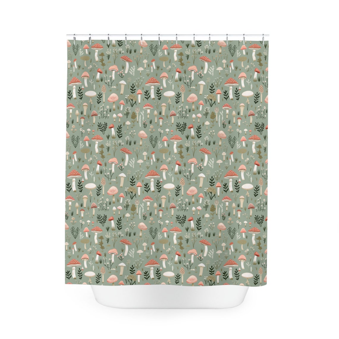 Mushroom Shower Curtain Etsy